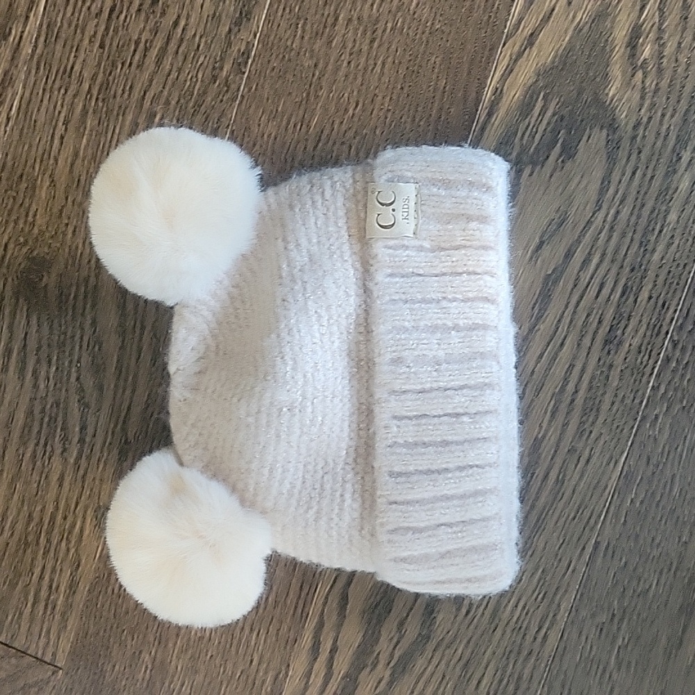 Pom Pom C.C. Kids Knit Beanie Hat